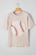 Checkered Baseball Graphic T-Shirt