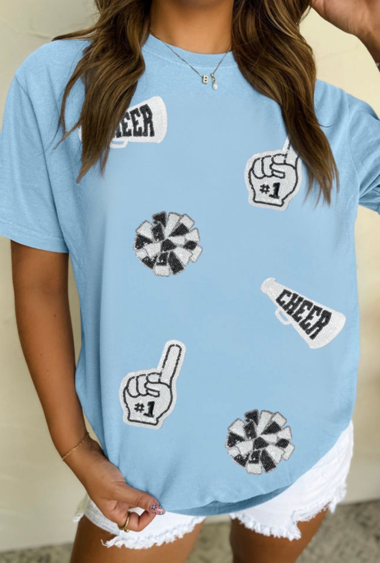 Sequin CHEER Graphic T-shirt