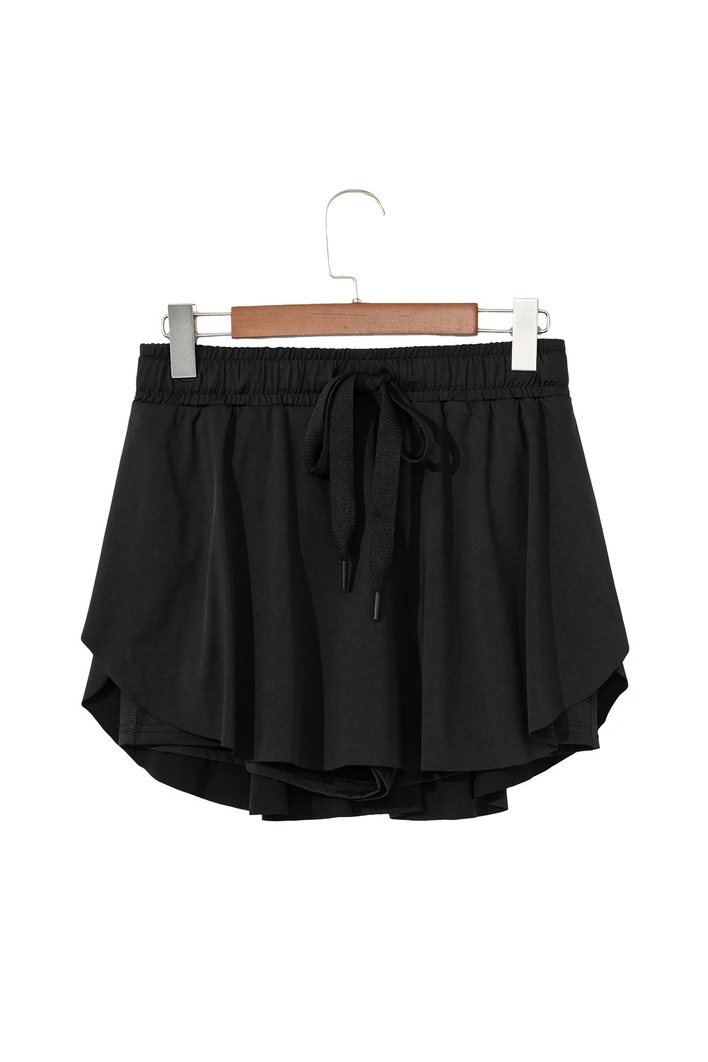 Black High Waist Lined Tennis Skort