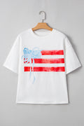 Flag with Bow Graphic T-Shirt