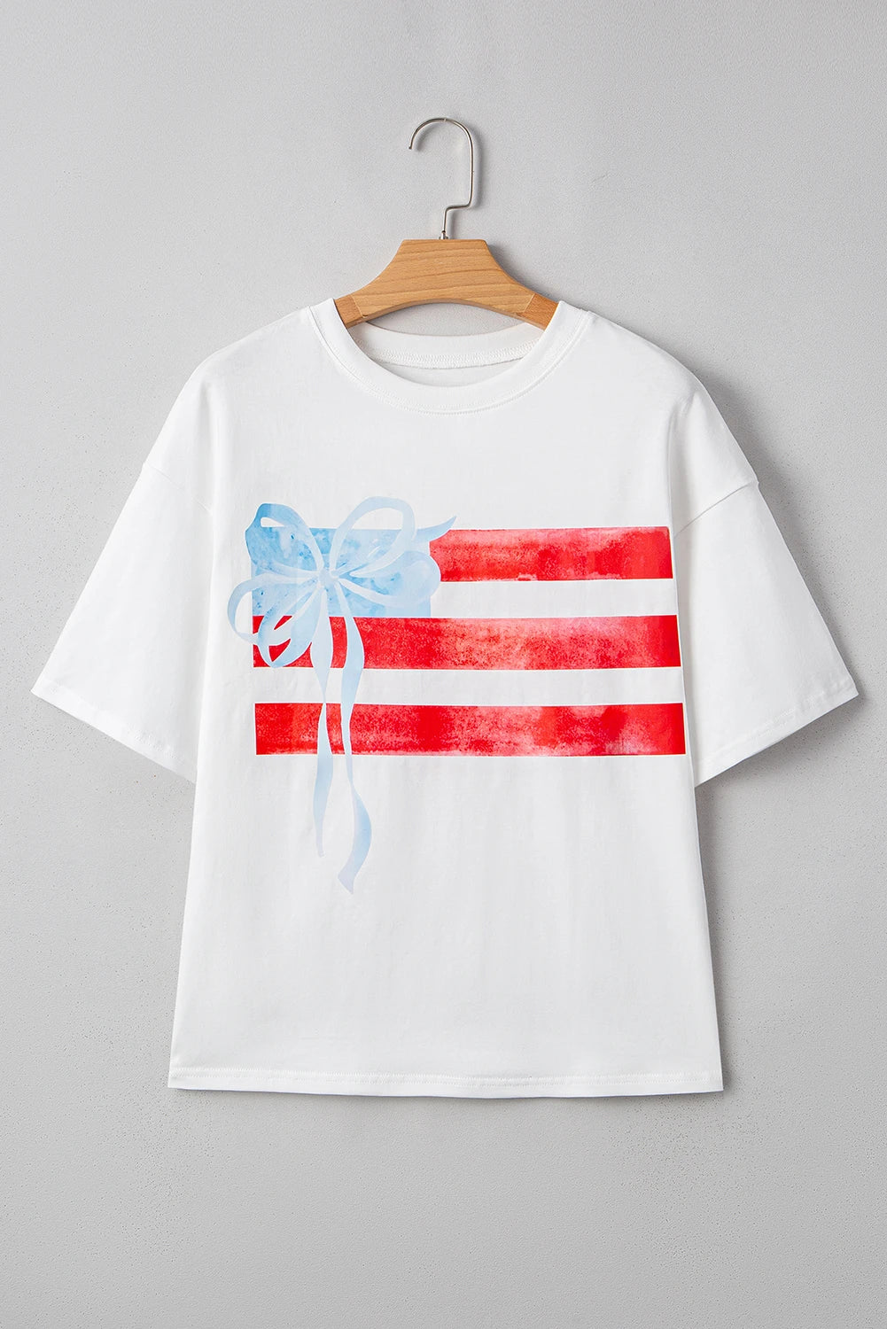 Flag with Bow Graphic T-Shirt