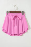 Pink High Waist Lined Tennis Skort