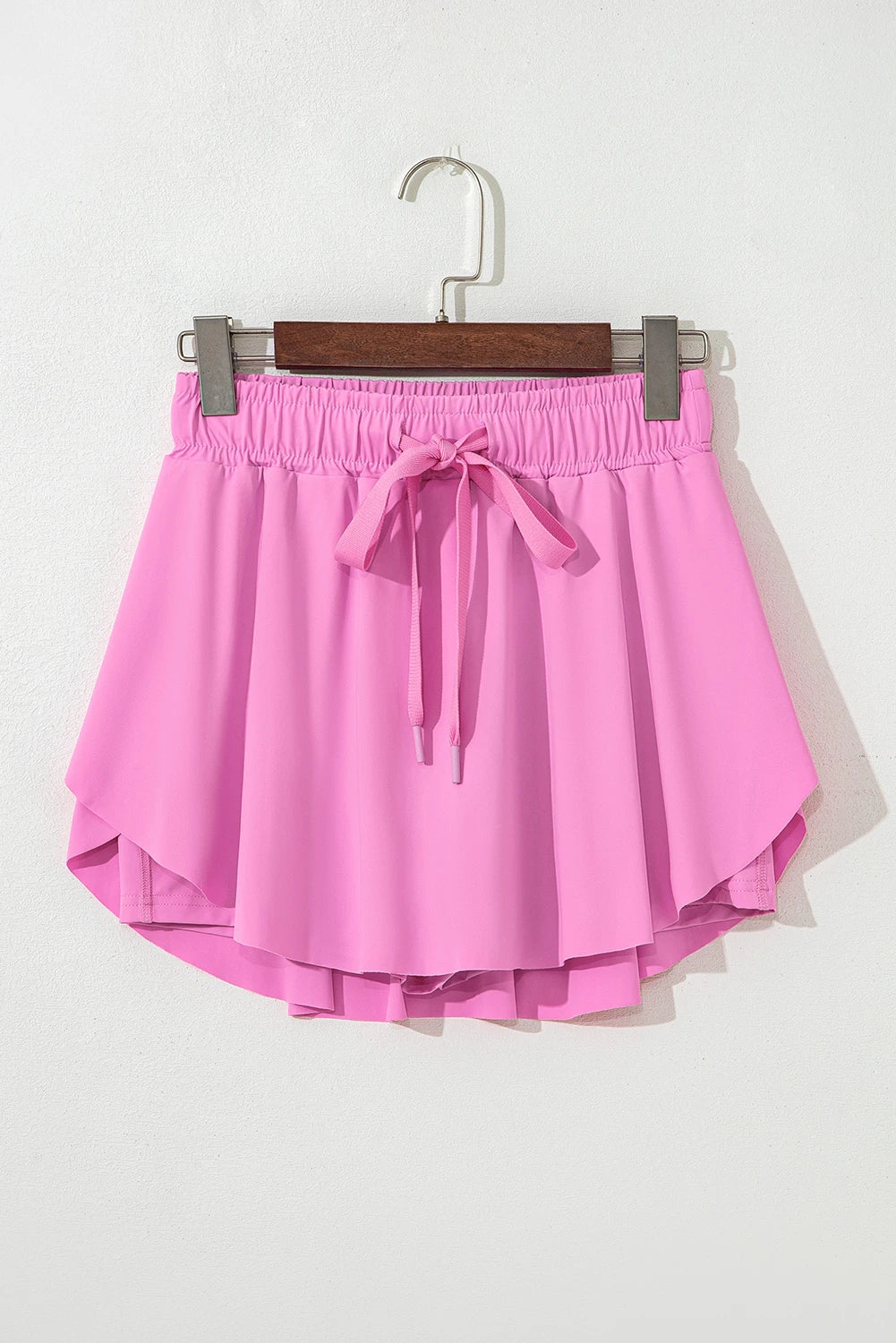 Pink High Waist Lined Tennis Skort