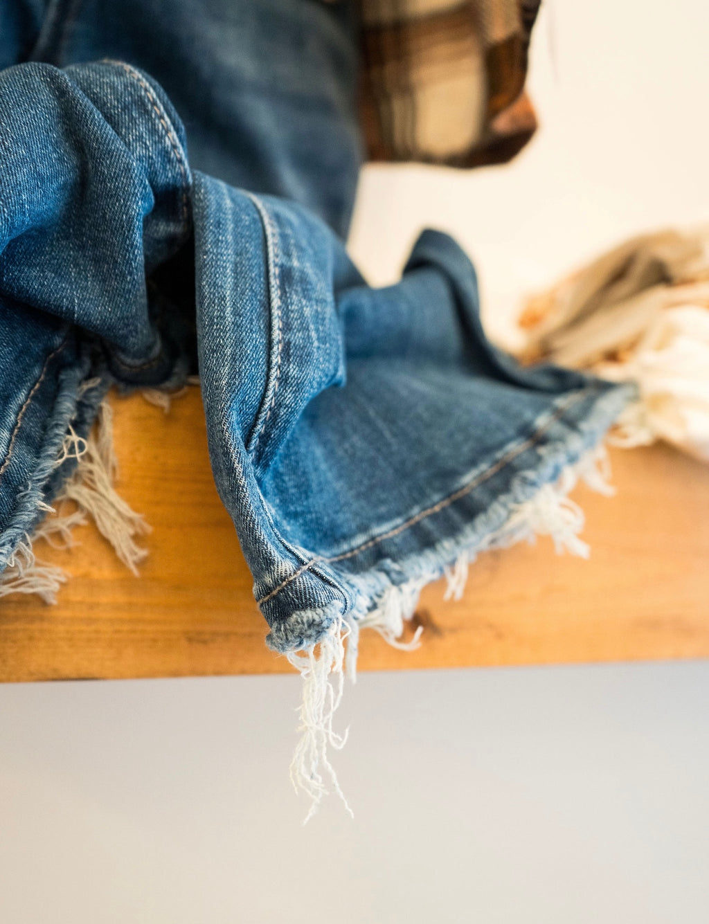 Raw Hem High Waisted Flare Jeans