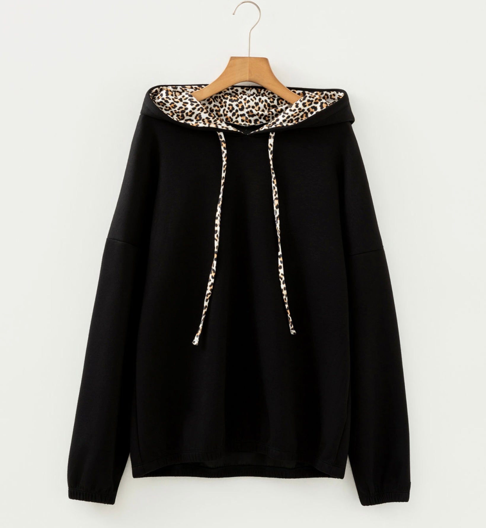 Leopard Drawstring Hoodie