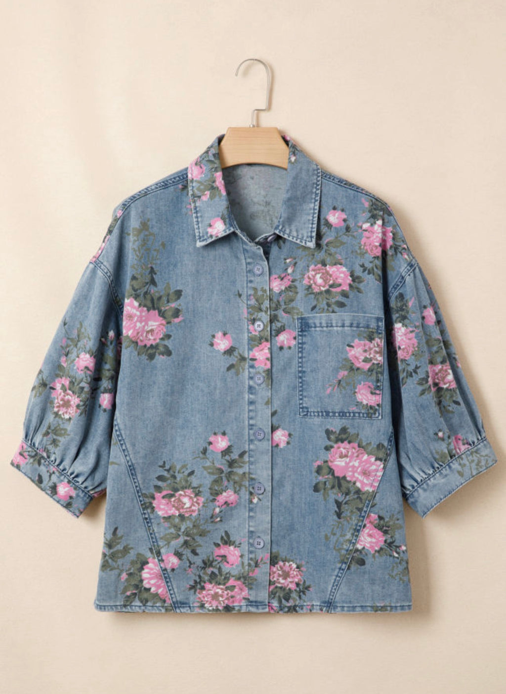Floral Denim Shirt