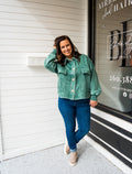 Green Cropped Shacket