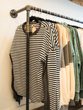 B&W Striped Patchwork Top