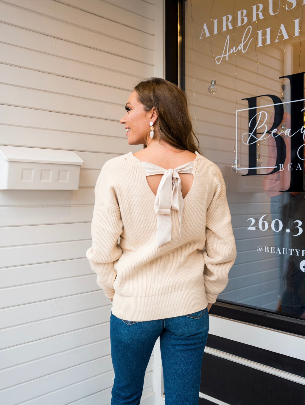 Bow Back Sweater
