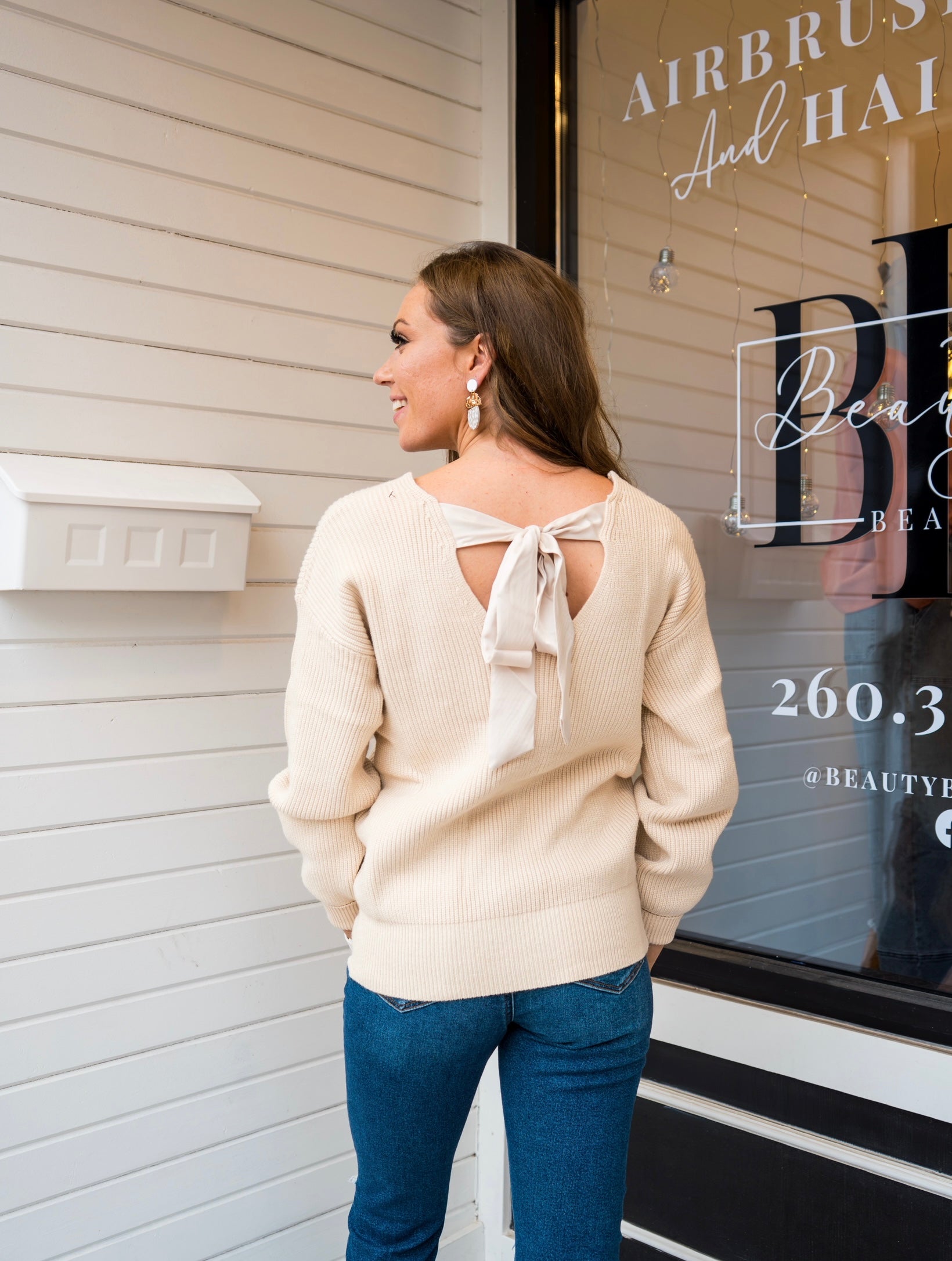 Bow Back Sweater