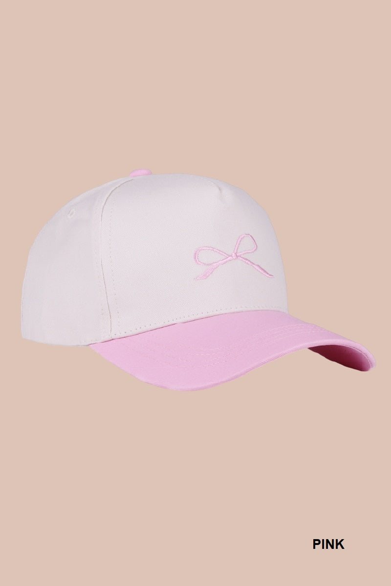Bow Two-Tone Canvas Hat