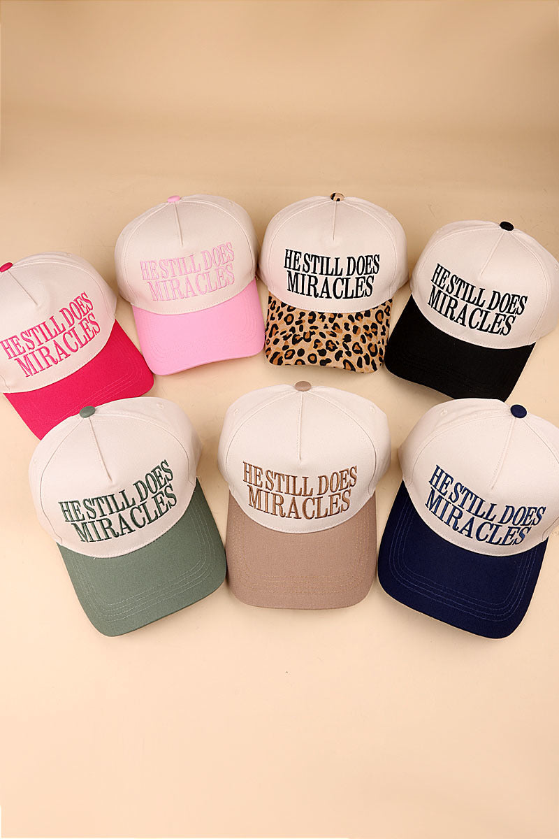 HE STILL DOES MIRACLES Two-Tone Canvas Hat