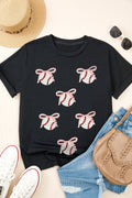 Sequin Baseball Graphic T-Shirt